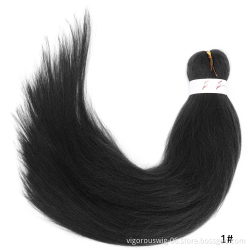 Vigorous wholesalers soft bulk new ombre jumbo  hair pre stretch synthetic braiding hair extensions for african hair